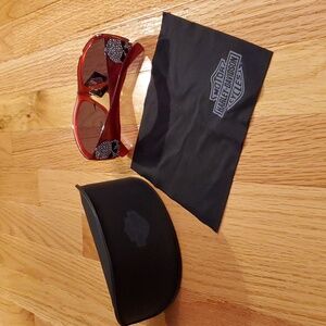 Harley Davidson Willie G Rhinestone Sunglasses in Red